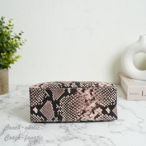 NWT Tory Burch Britten Snake Embossed Mini Satchel Crossbody & Zip Card Case SET - Picture 6 of 14